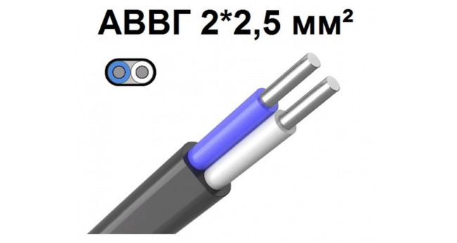 Кабель АВВГ Алюміній ДКЗ Енерго 2х2,5