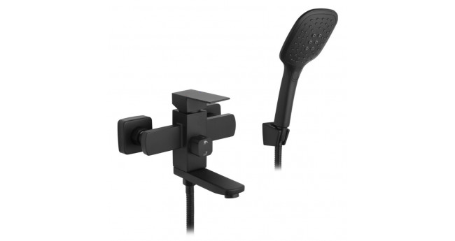 Змішувач  ванна  корот.гусак Kroner KRP Kubus-SCH060 Black