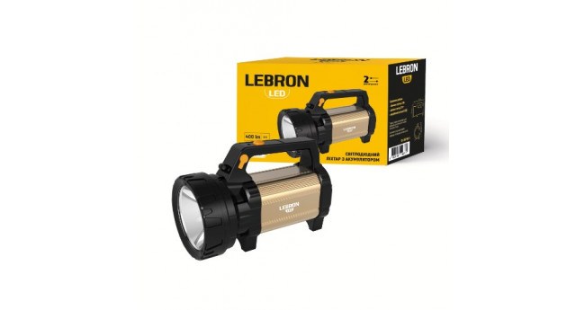 LED ліхтар прожекторний переносний акумуляторний LEBRON L-HL-80, ABS+Al, 5W, 2400mAh Li-Ion