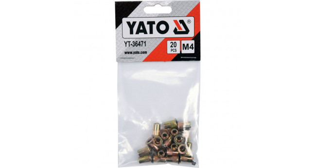 Нитогайка стальная YATO М4 х 11 мм 20 шт