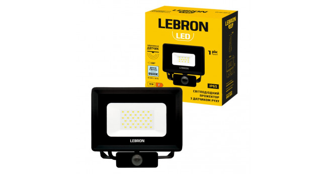 Прожектор LED 10W  6500К, 220V  LEBRON д.руху