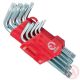 Набір Г-подібних ключів TORX з отвором 9 од., Т10-Т50, Haisser