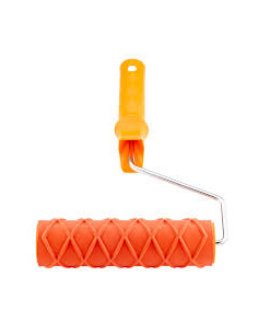 Валик структурований гумовий для декору  з ручкою 180 мм POLAX