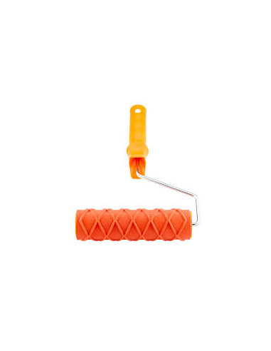 Валик структурований гумовий для декору  з ручкою 180 мм POLAX