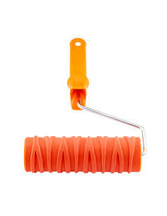 Валик структурований гумовий для декору  з ручкою 180 мм POLAX