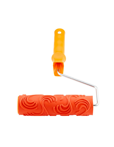 Валик структурований гумовий для декору  з ручкою 180 мм POLAX