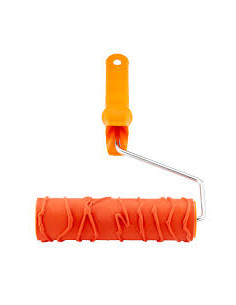 Валик структурований гумовий для декору  з ручкою 180 мм POLAX