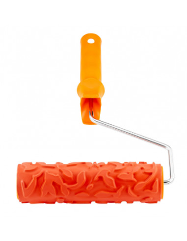 Валик структурований гумовий для декору  з ручкою 180 мм POLAX