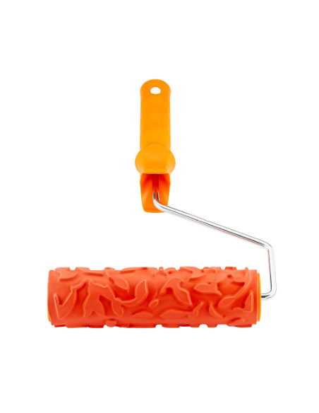 Валик структурований гумовий для декору  з ручкою 180 мм POLAX