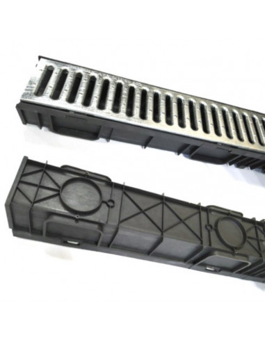 Водовідведення пластиковий д/ш/мм. в. 1000*115*95 з металевою решіткою