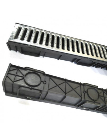 Водовідведення пластиковий д/ш/мм. в. 1000*115*95 з металевою решіткою